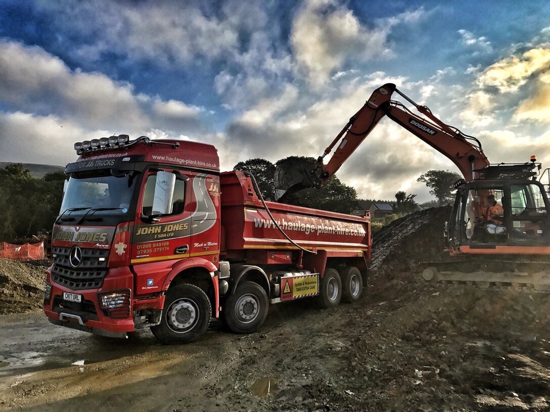 John Jones and Son muck away lorry ready for site clearance work