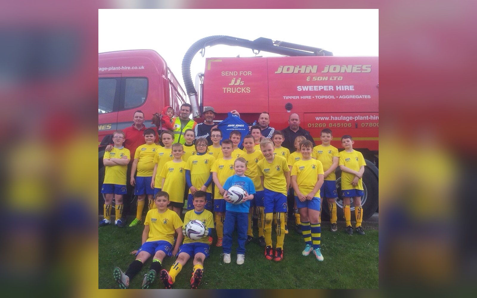 Grassroots football team supported by John Jones