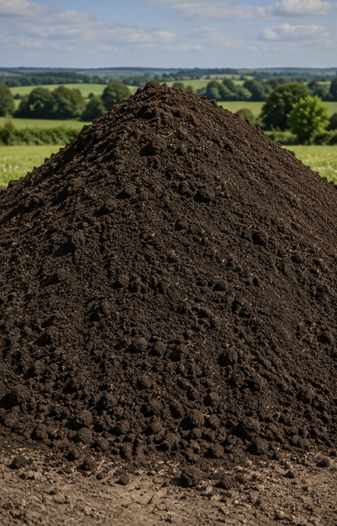 Loose topsoil ready for bulk supply